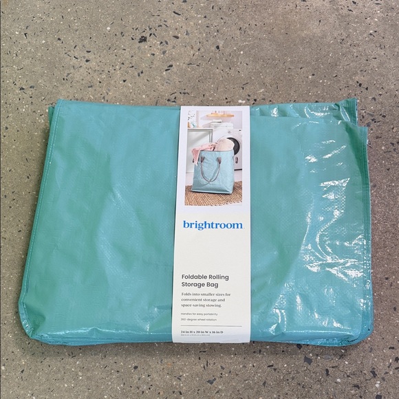 Brightroom Teal Foldable Rolling Storage Bag